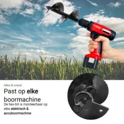 MaatWorkz - Grondboor - 25 CM - Boormachine - Bollenplanter - Moestuin - Palenboor - Boor - Tuin -Buitentuin Winkel 1200x1200 1467