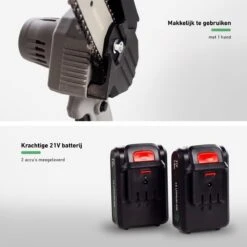 Mardin Mini Kettingzaag - Snoeizaag - Kettingzaag - Kettingzaag Electrisch Met 2 Accu - Inclusief Koffer - 1 Extra Accu - Grijs -Buitentuin Winkel 1200x1200 1537