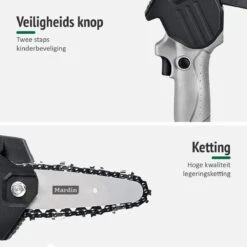 Mardin Mini Kettingzaag - Snoeizaag - Kettingzaag - Kettingzaag Electrisch Met 2 Accu - Inclusief Koffer - 1 Extra Accu - Grijs -Buitentuin Winkel 1200x1200 1540