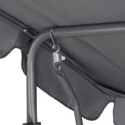 Merkloos Casaria Hollywood Schommel - Antraciet - Incl. Zonnekap -Buitentuin Winkel 1200x1200 156