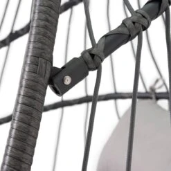 Pro Garden Lowander Hangstoel Egg 191x126x126- Schommelstoel Met Rattan Cocoon En Robuust Stalen Standaard Incl. Kussens - Volledig Inklapbaar - Lichtgrijs -Buitentuin Winkel 1200x1200 159