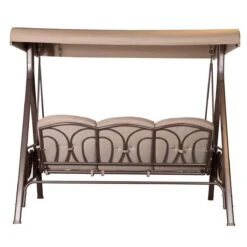 SORARA® Luxe Schommelbank Met Zonnescherm - Bruin - Zware Kwaliteit. -Buitentuin Winkel 1200x1200 160