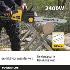 Powerplus POWXG1009 Elektrische Kettingzaag - 2400W - Zwaardlengte 400mm - Automatische Kettingsmering - Incl. 1x Ketting En 1x Zwaard -Buitentuin Winkel 1200x1200 1646