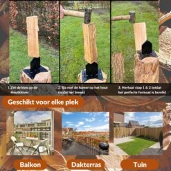 Miseru Houtklover – Geen Bijl Nodig – No Axe - Houtsplijter – Houtkliever – HANDMADE In Holland - Houtklover Voor Aanmaakhout – Metaal -Buitentuin Winkel 1200x1200 1679
