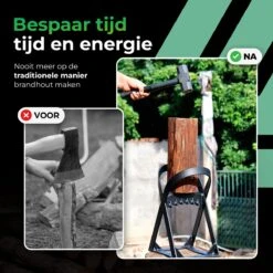 Lighted Lifestyle™| Houtklover Voor Aanmaakhout Incl. Kloofhamer - Houtsplijter - Houtkliever - Snel Haardhout - Gietijzer - Incl. Schroeven -Buitentuin Winkel 1200x1200 1693