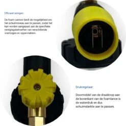 Jatso® Foam Cannon - Snow Foam - Foam Gun - Schuimlans - Foam Gun Auto - Foam Lance - Schuimsproeier - Snow Foam Cannon - Past Op Karcher K1 T/m K7 - Messing - Afneembaar Pistool -Buitentuin Winkel 1200x1200 1708