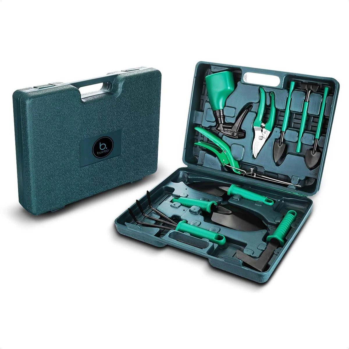 Tuinierset 10 Delig Met Complete Gereedschapskoffer Set Inclusief Tuinschaar, Handschep, Handhark, Plantenspuit, Haakvormige Voegenkrabber, Bloemenschepje, Bloemenschaar, Grasschaar En Heggenschaar 3 Tuinierset 10 Delig Met Complete Gereedschapskoffer Set Inclusief Tuinschaar, Handschep, Handhark, Plantenspuit, Haakvormige Voegenkrabber, Bloemenschepje, Bloemenschaar, Grasschaar En Heggenschaar