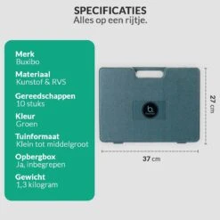 Tuinierset 10 Delig Met Complete Gereedschapskoffer Set Inclusief Tuinschaar, Handschep, Handhark, Plantenspuit, Haakvormige Voegenkrabber, Bloemenschepje, Bloemenschaar, Grasschaar En Heggenschaar 19 Tuinierset 10 Delig Met Complete Gereedschapskoffer Set Inclusief Tuinschaar, Handschep, Handhark, Plantenspuit, Haakvormige Voegenkrabber, Bloemenschepje, Bloemenschaar, Grasschaar En Heggenschaar -Buitentuin Winkel 1200x1200 1779