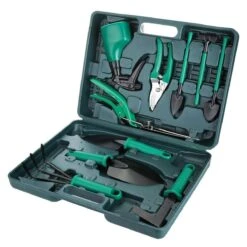 Merkloos 10-Delige Tuingereedschap Set Inclusief Opbergkoffer - Tuinierset - Tuinsetje - Gereedschap Voor Tuin - Tuinschaar - Tuinschepje - Bloemenschaar - Voegenkrabber - Plantenspuit - Grasschaar - Bloemenschep - Tuinhark -Buitentuin Winkel 1200x1200 1788