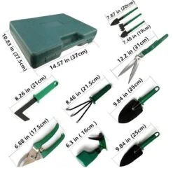 Merkloos 10-Delige Tuingereedschap Set Inclusief Opbergkoffer - Tuinierset - Tuinsetje - Gereedschap Voor Tuin - Tuinschaar - Tuinschepje - Bloemenschaar - Voegenkrabber - Plantenspuit - Grasschaar - Bloemenschep - Tuinhark -Buitentuin Winkel 1200x1200 1791