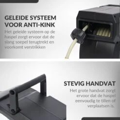 Buxibo - Wandslangenbox 20 Meter + 2 Meter - Tuinslang Met Haspel - 9 Sproei Standen - Slangenhouder 180° Draaibaar - Tuinslanghaspel Zwart+ Gratis Sproeier - Zwart -Buitentuin Winkel 1200x1200 1811