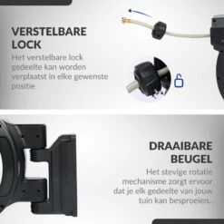 Buxibo - Wandslangenbox 20 Meter + 2 Meter - Tuinslang Met Haspel - 9 Sproei Standen - Slangenhouder 180° Draaibaar - Tuinslanghaspel Zwart+ Gratis Sproeier - Zwart -Buitentuin Winkel 1200x1200 1813