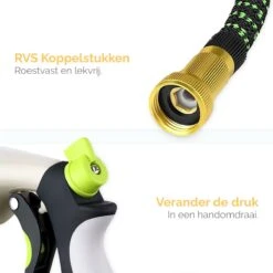 Goliving Tuinslang Flexibel - 30 Meter - Uitrekbare Tuinslang Sproeier - Tuinsproeier - Zwart - Acht Standen - Met Opbergtas -Buitentuin Winkel 1200x1200 1854