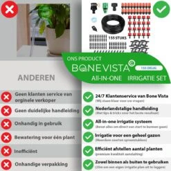 Bone Vista® 155 Stuks Water Druppelslang Irrigatiesysteem Tuin – Bewateringssysteem & Druppelsysteem -Buitentuin Winkel 1200x1200 1933