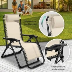 Sens Design Tuinstoel - Ligstoel Tuin - Beige -Buitentuin Winkel 1200x1200 200