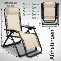 Sens Design Tuinstoel - Ligstoel Tuin - Beige -Buitentuin Winkel 1200x1200 201