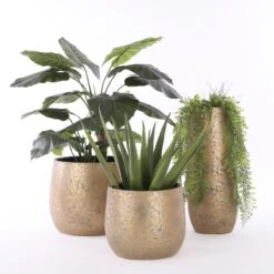 Mica Decorations Clemente Bloempot - H31 X Ø38 Cm - Terracotta - Goud -Buitentuin Winkel 1200x1200 2213