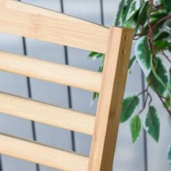 Outsunny Tuin Schommelstoel, Relaxstoel, Tuinstoel, Bamboe Multiplex Naturel 84A-171 -Buitentuin Winkel 1200x1200 225