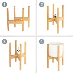 LifeGoods Planten Standaard - Uitschuifbare Bloempothouder - 20 Tot 30 Cm - Licht Bamboe -Buitentuin Winkel 1200x1200 2259