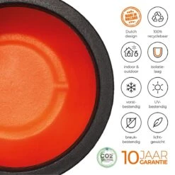 Capi Europe - Vaas Elegant Deluxe Rib NL - 56x84 - Zwart - Voor Binnen En Buiten - KBLR1132 -Buitentuin Winkel 1200x1200 2261