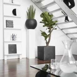 Capi Europe - Bloempot Vierkant Smooth NL - 40x40x40 - Zwart - Voor Binnen En Buiten - KBL903 -Buitentuin Winkel 1200x1200 2263