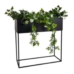 Atmosphera Staande Plantenbak Metaal Zwart 2-delig -Buitentuin Winkel 1200x1200 2292