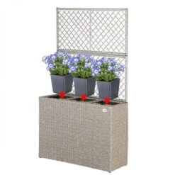 Casaria Polyrattan Bloembak – 3 Bakken Klimophek - Crème -Buitentuin Winkel 1200x1200 2293