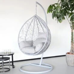 Egg Hangstoel Roundabout Grijs -Buitentuin Winkel 1200x1200 232