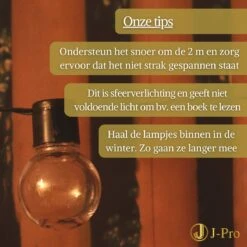 J-Pro Frigus 20 Lichtsnoer Buiten Op Netstroom - Tuinverlichting LED - Buiten Lichtslinger - 20 LEDs Tuinverlichting Met Stekker - 3+2m - ø5cm -Buitentuin Winkel 1200x1200 2337