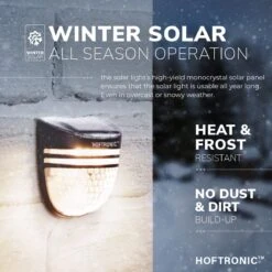 4x HOFTRONIC Tropo - Solar Wandlamp Buiten - IP65 Waterdicht - Wintersolar Technologie Monokristal Zonnepaneel - 3000K Warm Wit (sfeervol) - Solar Tuinverlichting Op Zonne Energie -Buitentuin Winkel 1200x1200 2340
