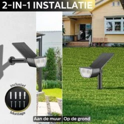 Happy Goods - Solar Prikspot - Buitenlampen - Tuinsteker - Buiten - Solar - Tuinverlichting - Lampen - Buiten Verlichting - Tuinlantaarn - Padverlichting - Zonne-energie - Warm White - Prikspot - Zomer - Duurzaam -Buitentuin Winkel 1200x1200 2349