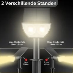 Happy Goods - Solar Prikspot - Buitenlampen - Tuinsteker - Buiten - Solar - Tuinverlichting - Lampen - Buiten Verlichting - Tuinlantaarn - Padverlichting - Zonne-energie - Warm White - Prikspot - Zomer - Duurzaam -Buitentuin Winkel 1200x1200 2350