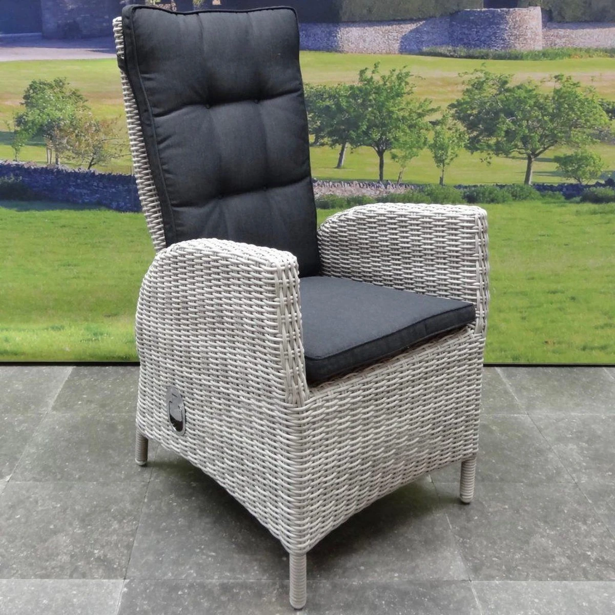 Menorca Dining Tuinstoel Verstelbaar Wit Grijs 3 Menorca Dining Tuinstoel Verstelbaar Wit Grijs