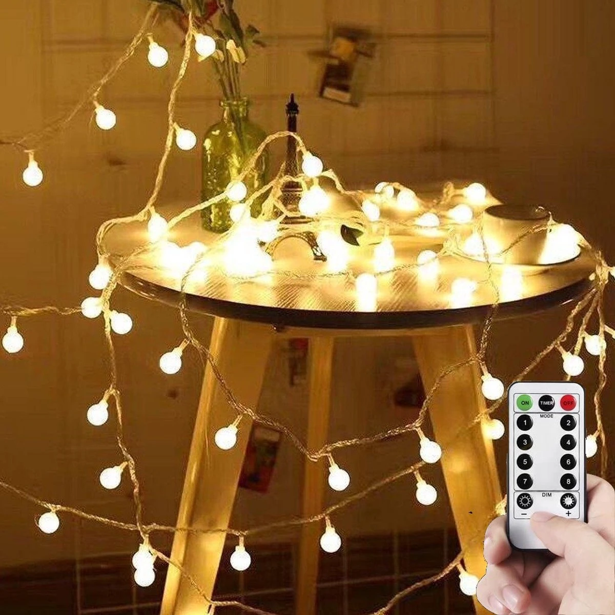 Lichtsnoer - Tuinverlichting Led Buiten - Zonne-energie - 10M - 100 LED - Waterdicht - Lichtsnoer Buiten - Extra Lang - Lichtslinger - Sfeerverlichting - Buitenverlichting 7 Lichtsnoer - Tuinverlichting Led Buiten - Zonne-energie - 10M - 100 LED - Waterdicht - Lichtsnoer Buiten - Extra Lang - Lichtslinger - Sfeerverlichting - Buitenverlichting - Afbeelding 5