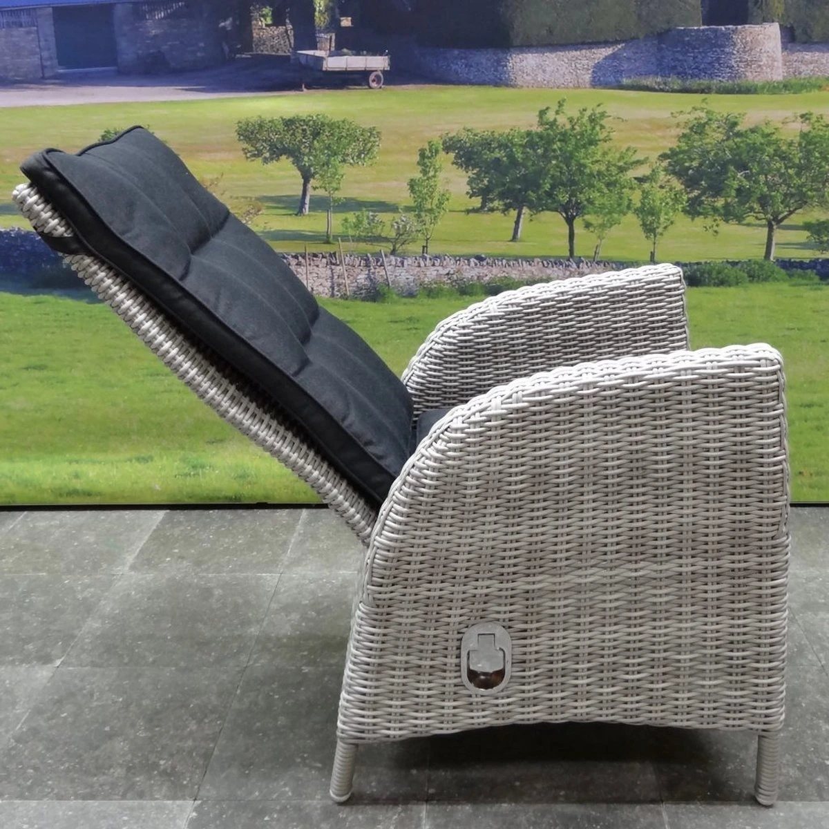 Menorca Dining Tuinstoel Verstelbaar Wit Grijs 5 Menorca Dining Tuinstoel Verstelbaar Wit Grijs - Afbeelding 3