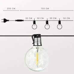 A Sunny Day Lichtsnoer Buiten Inclusief 25 LED Lampen Voor Buiten 7,5 Meter - Lichtsnoer Voor Buiten - 25 LED Lampen - Lichtslinger - Prikkabel - Lichtsnoer Binnen - Prikkabel Binnen - Lichtsnoer Tuin -Buitentuin Winkel 1200x1200 2387