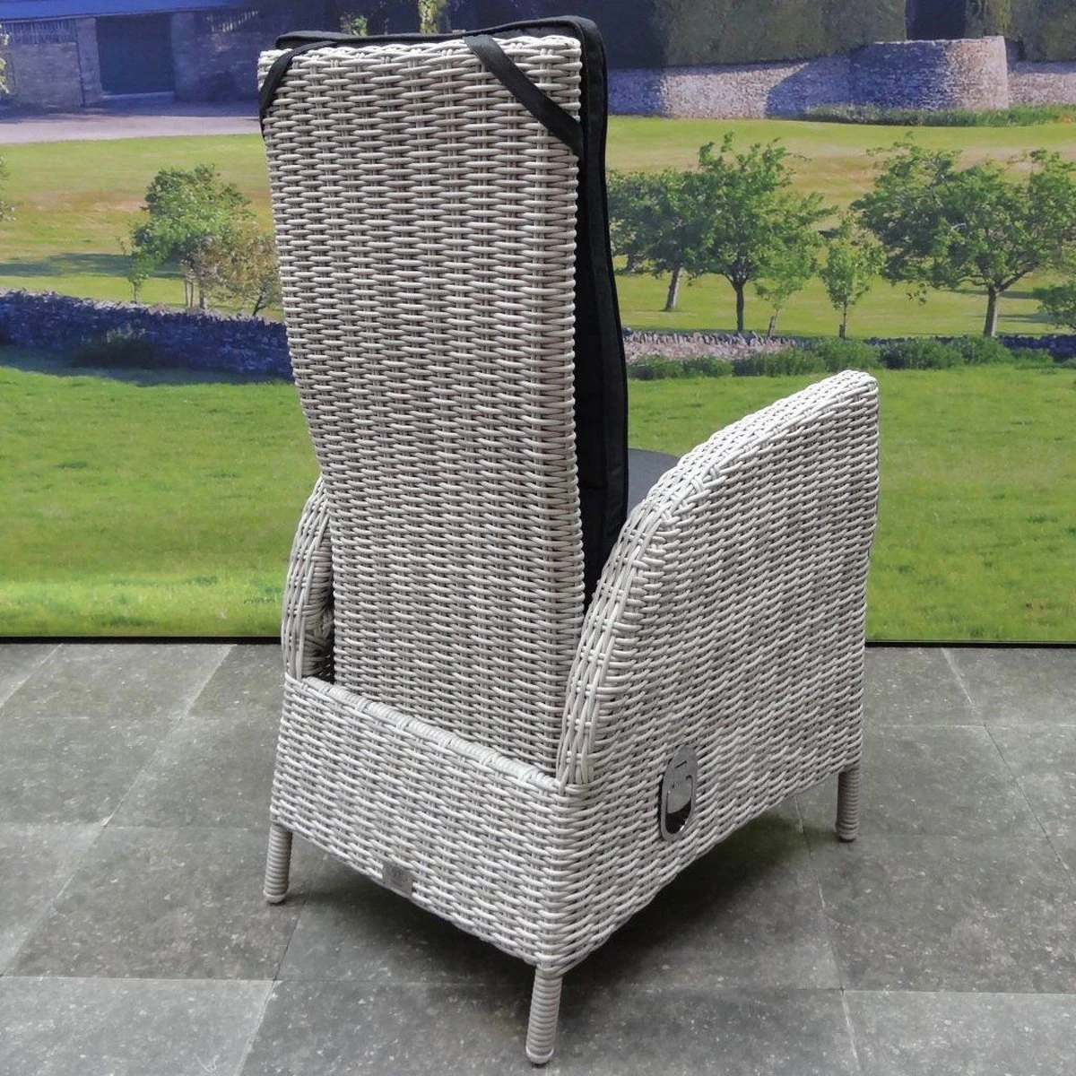 Menorca Dining Tuinstoel Verstelbaar Wit Grijs 6 Menorca Dining Tuinstoel Verstelbaar Wit Grijs - Afbeelding 4