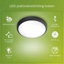 Philips Doris Ceiling - Zwart - IP54 -Buitentuin Winkel 1200x1200 2440