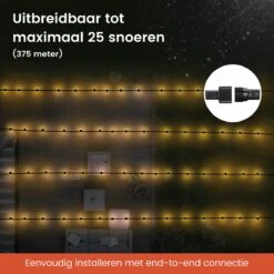 Partizzle 15m LED Lichtsnoer Voor Buiten - Tuinverlichting - Lampjes Slinger - Lichtslinger - 2700K / Waterdicht 14 Partizzle 15m LED Lichtsnoer Voor Buiten - Tuinverlichting - Lampjes Slinger - Lichtslinger - 2700K / Waterdicht -Buitentuin Winkel 1200x1200 2444