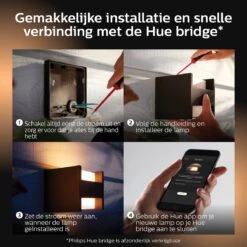 Philips Hue Fuzo Muurlamp - Warmwit Licht - Zwart - Smal - Gesloten -Buitentuin Winkel 1200x1200 2467
