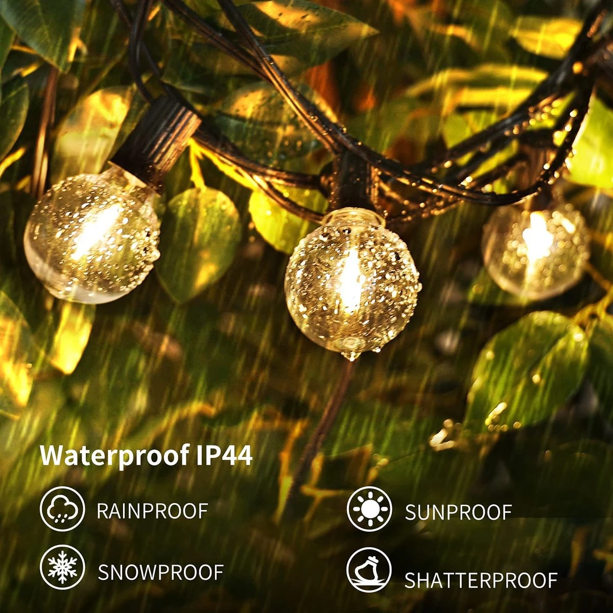 Merkloos Setilo - Lichtsnoer Buiten - Slinger Lampjes - Lichtslinger - Tuinverlichting - 7.6m, 25 LED Lampjes - 2 Reservelampjes - Met Stekker Op Netstroom - Meerdere Lichtsnoeren Connecteerbaar - Warm Wit - Wordt Niet Warm 4 Merkloos Setilo - Lichtsnoer Buiten - Slinger Lampjes - Lichtslinger - Tuinverlichting - 7.6m, 25 LED Lampjes - 2 Reservelampjes - Met Stekker Op Netstroom - Meerdere Lichtsnoeren Connecteerbaar - Warm Wit - Wordt Niet Warm - Afbeelding 2