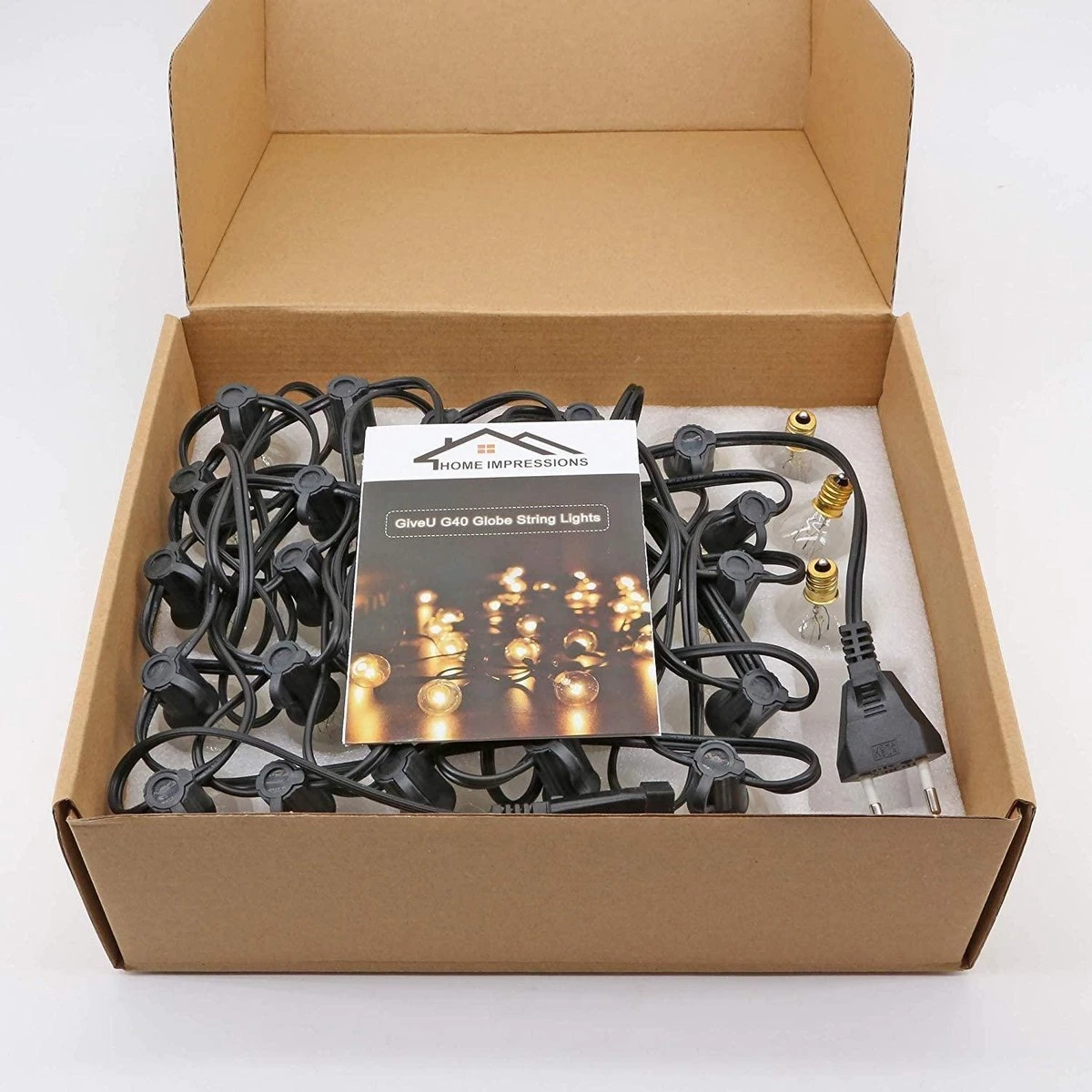 Merkloos Setilo - Lichtsnoer Buiten - Slinger Lampjes - Lichtslinger - Tuinverlichting - 7.6m, 25 LED Lampjes - 2 Reservelampjes - Met Stekker Op Netstroom - Meerdere Lichtsnoeren Connecteerbaar - Warm Wit - Wordt Niet Warm 7 Merkloos Setilo - Lichtsnoer Buiten - Slinger Lampjes - Lichtslinger - Tuinverlichting - 7.6m, 25 LED Lampjes - 2 Reservelampjes - Met Stekker Op Netstroom - Meerdere Lichtsnoeren Connecteerbaar - Warm Wit - Wordt Niet Warm - Afbeelding 5