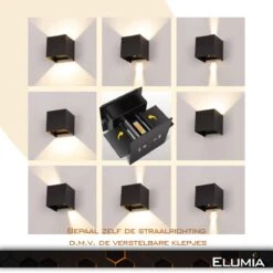 Elumia® Wandlamp Met Bewegingssensor Voor Binnen En Buiten - Zwart - 10x10x10cm - Warm Wit(2700K) - 12W - Industrieel - Waterdicht - LED -Buitentuin Winkel 1200x1200 2474