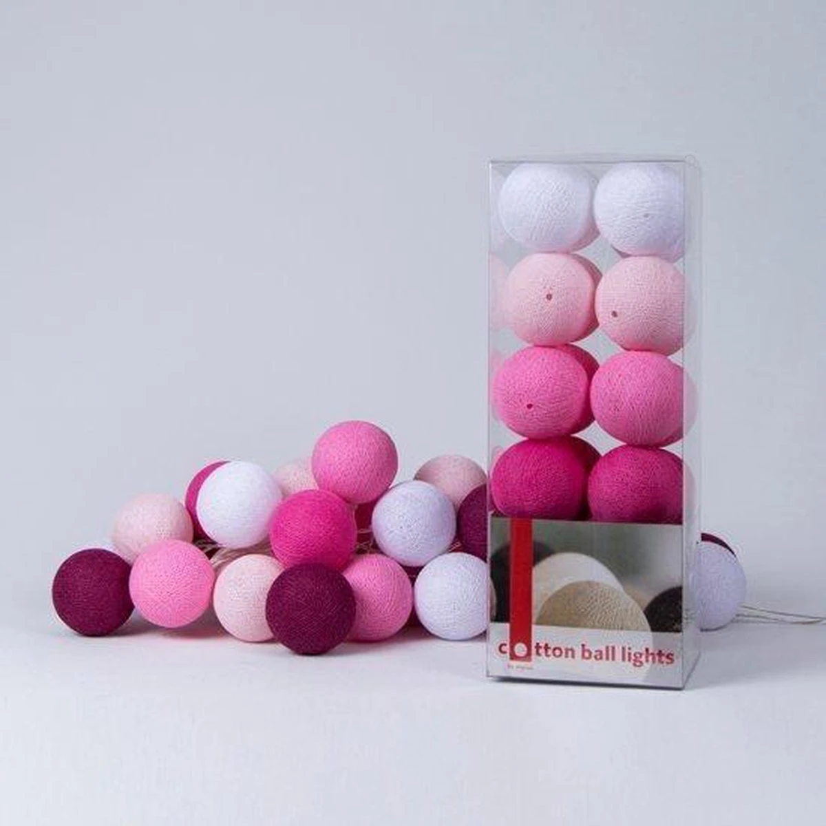 Cotton Ball Lights Lichtslinger Pink 20 Lampjes Lus 7 Cotton Ball Lights Lichtslinger Pink 20 Lampjes Lus - Afbeelding 5