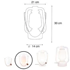 QAZQA Storm - Moderne LED Dimbare Staande Buitenlamp | Staande Lamp Voor Buiten Met Dimmer - 1 Lichts - H 300 Mm - Wit - Buitenverlichting -Buitentuin Winkel 1200x1200 2532