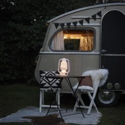 QAZQA Storm - Moderne LED Dimbare Staande Buitenlamp | Staande Lamp Voor Buiten Met Dimmer - 1 Lichts - H 300 Mm - Wit - Buitenverlichting -Buitentuin Winkel 1200x1200 2543