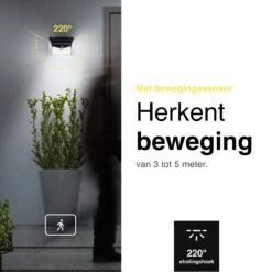 Vivid Green Solar Buitenlamp Met Bewegingssensor 208 LED - Wandlamp Op Zonne Energie - Tuinverlichting - Waterdicht - Met Sensor - Lamp - Zwart -Buitentuin Winkel 1200x1200 2565