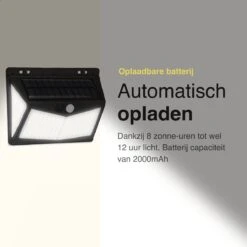 Vivid Green Solar Buitenlamp Met Bewegingssensor 208 LED - Wandlamp Op Zonne Energie - Tuinverlichting - Waterdicht - Met Sensor - Lamp - Zwart -Buitentuin Winkel 1200x1200 2566