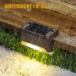 BIZZ Light ® Solar Buitenlamp Met Dag En Nacht Sensor Op Zonne Energie - IP65 Waterdicht- 4 Stuks - Tuinverlichting - Warm Wit - Zonne-energie - Voor Trappen, Hekken, Terras -Buitentuin Winkel 1200x1200 2578