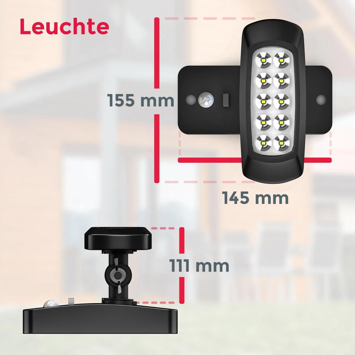 B.K.Licht - Buitenlamp - Wandlamp Buiten - Schijnwerper - Solar - Zonne-energie - Met Bewegingssensor - Floodlight - Tuin - Zwart - IP44 10 B.K.Licht - Buitenlamp - Wandlamp Buiten - Schijnwerper - Solar - Zonne-energie - Met Bewegingssensor - Floodlight - Tuin - Zwart - IP44 - Afbeelding 8